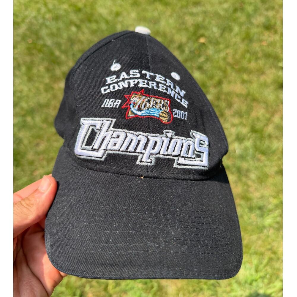 vintage 2001 nba eastern conference champions 76ers sixers philadelphia hat cap